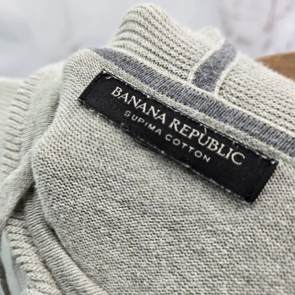 Banana Republic Hoodie Mens Medium Gray Pullover Lightweight Shirt